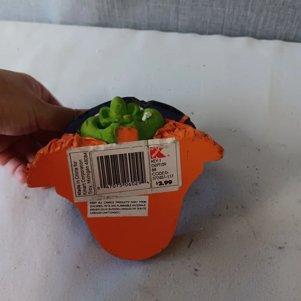 Vintage Halloween Witch Tealight Candle Holder 90s Decor Retro Kmart Green